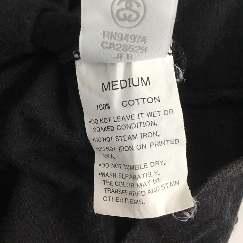 ステューシー STUSSY Tシャツ 半袖 半袖カットソー プリントTシャツ クルーネックカットソー M プリント 黒 / ブラック /  メンズ USED 古着 中古 10146751
