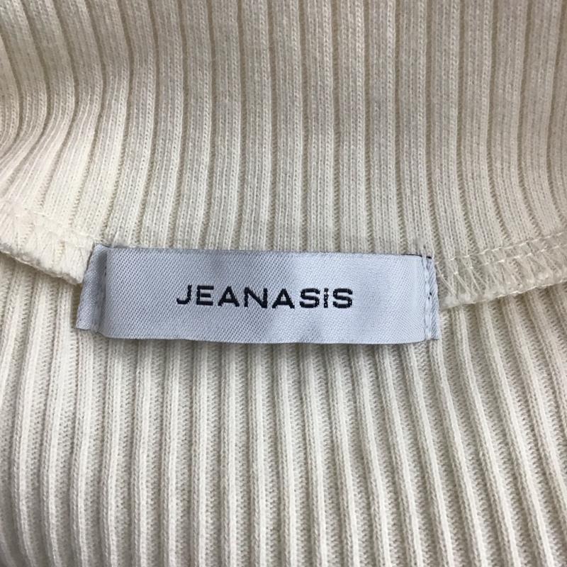 ジーナシス JEANASIS カットソー 長袖 JS063798CF ハーフジップ リブ FREE 無地 アイボリー / アイボリー /  レディース USED 古着 中古 10123211