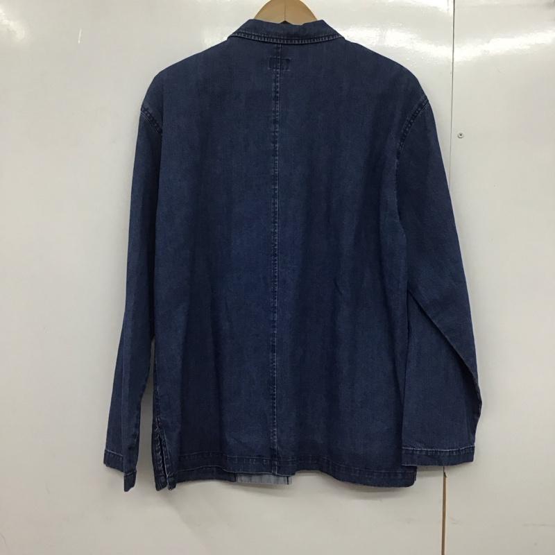 ゴースローキャラバン go slow caravan ジャケット、上着 ジャケット、ブレザー 336604 チャイナシャツJKT デニムジャケット 3 ワンポイント 青 / ブルー /  メンズ USED 古着 中古 10144006