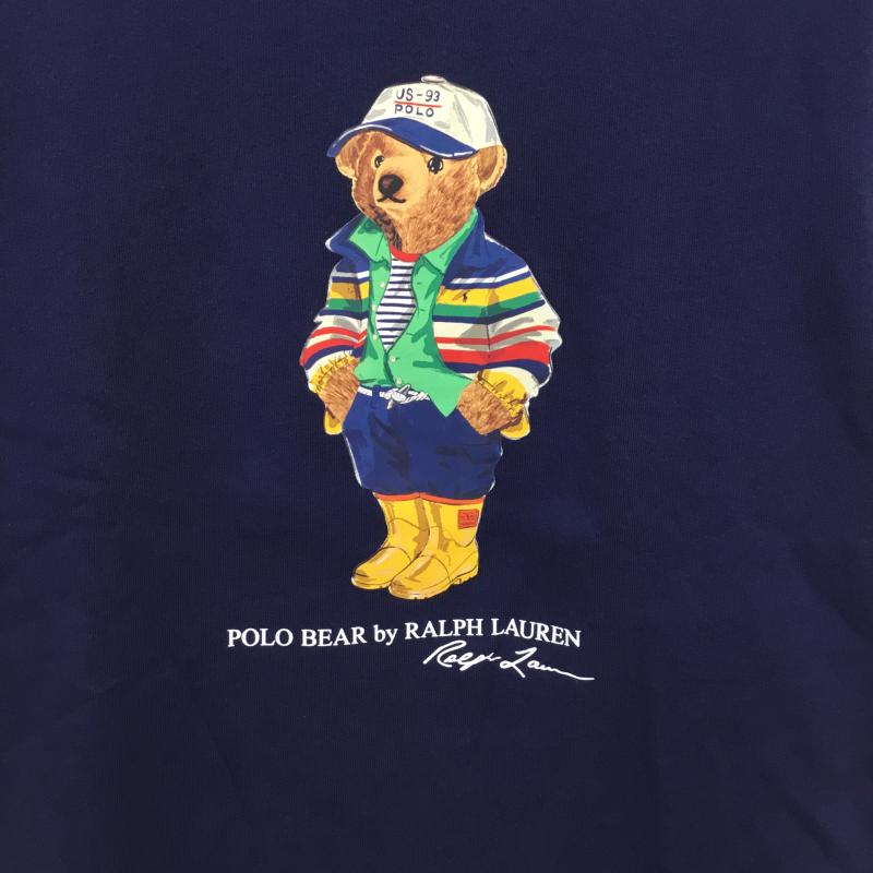 ポロラルフローレン POLO RALPH LAUREN トレーナー 長袖 ポロベア 160cm プリント X キャラクター 紺 / ネイビー /  ボーイズ USED 古着 中古 10135645