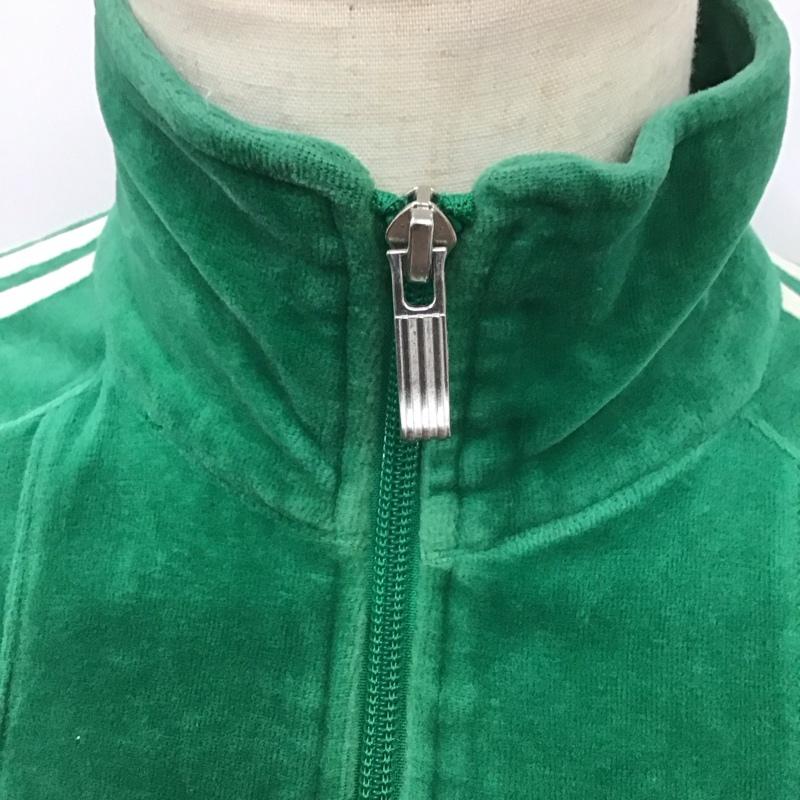 アディダス adidas ジャケット、上着 ジャンパー、ブルゾン ジップアップジャケット ジャンパー ジャケット カジュアルジャケット ジャージ S ロゴ、文字 緑 / グリーン /  メンズ USED 古着 中古 10123797