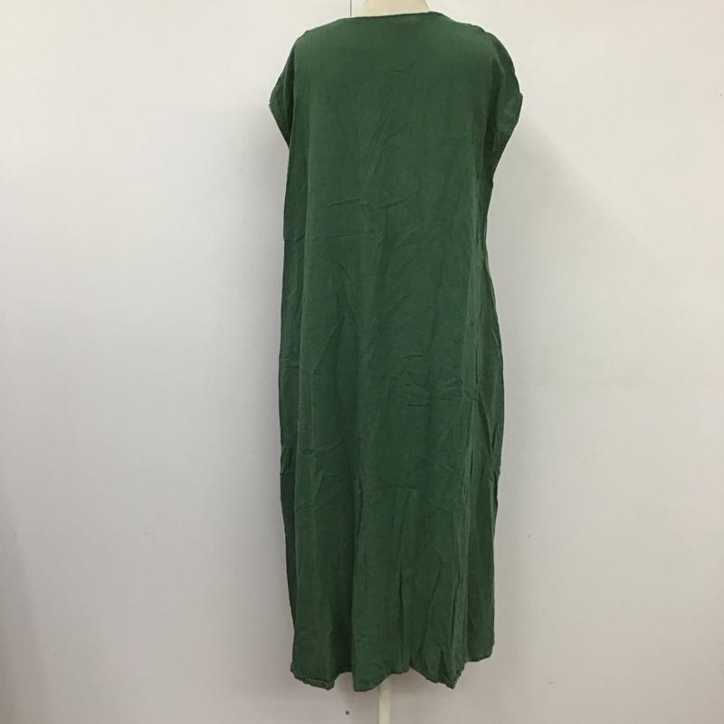 ティティベイト titivate ワンピース ロングスカート XN0997 フレンチスリーブ S 無地 緑 / グリーン /  レディース USED 古着 中古 10115327