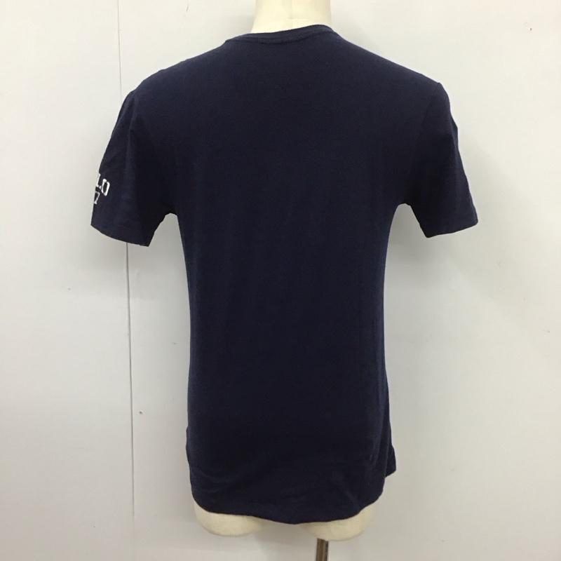 ポロラルフローレン POLO RALPH LAUREN Tシャツ 半袖 半袖カットソー プリントTシャツ クルーネックカットソー S ロゴ、文字 紺 / ネイビー /  メンズ USED 古着 中古 10122976