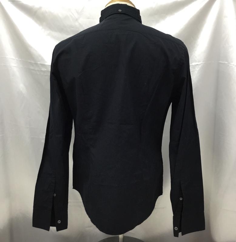 ニールバレット NEIL BARRETT シャツ、ブラウス 長袖 長袖シャツ スタンドカラーシャツ カジュアルシャツ XS 無地 紺 / ネイビー /  メンズ USED 古着 中古 10105806