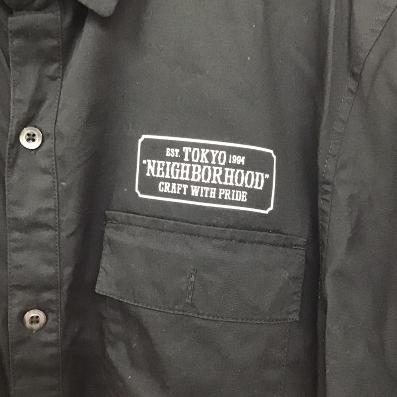 ネイバーフッド NEIGHBORHOOD シャツ、ブラウス 半袖 211tsnh-shm02 21SS CLASSICWORKC-SHIRT 半袖シャツ L ロゴ、文字 黒 / ブラック /  メンズ USED 古着 中古 10128640