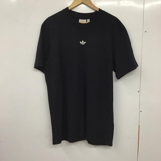 アディダス adidas Tシャツ 半袖 半袖カットソー プリントTシャツ クルーネックカットソー XL ロゴ、文字 黒 / ブラック /  メンズ USED 古着 中古 10137635