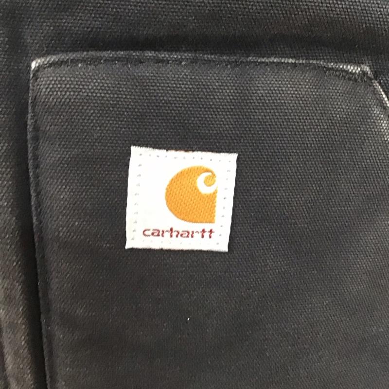 カーハート Carhartt ベスト ベスト ジップアップベスト ノーカラージップベスト アウター ロゴ、文字 黒 / ブラック /  メンズ USED 古着 中古 10112075