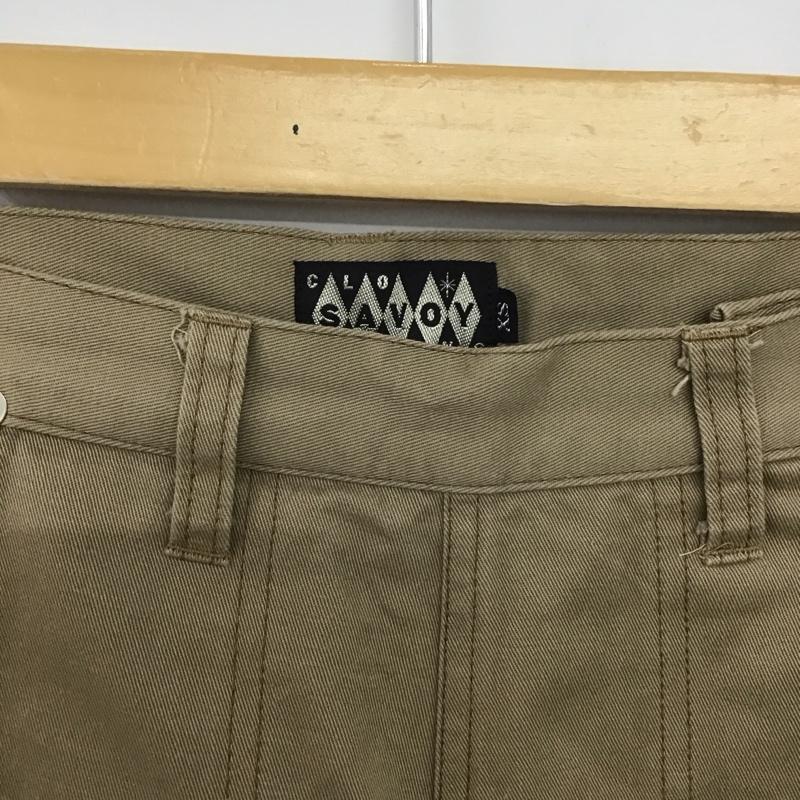 サボイクロージング SAVOYCLOTHING パンツ チノパン SVY-LPT018 コットン XS 無地 ベージュ / ベージュ /  レディース USED 古着 中古 10146937