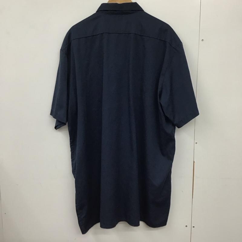 ディッキーズ Dickies シャツ、ブラウス 半袖 半袖シャツ 無地シャツ ポケットシャツ 無地 紺 / ネイビー /  メンズ USED 古着 中古 10134583