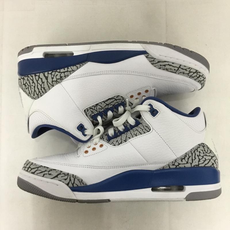 ナイキ NIKE スニーカー スニーカー CT8532-148 AIR JORDAN 3 RETRO 27.5cm 箱有 27.5cm ワンポイント 白 / ホワイト / X 青 / ブルー / X 灰 / グレー /  メンズ USED 古着 中古 10143913