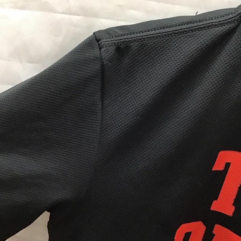 アディダス adidas Tシャツ 半袖 140cm キッズ スポーツウェア 140cm ロゴ、文字 黒 / ブラック /  ボーイズ USED 古着 中古 10116915