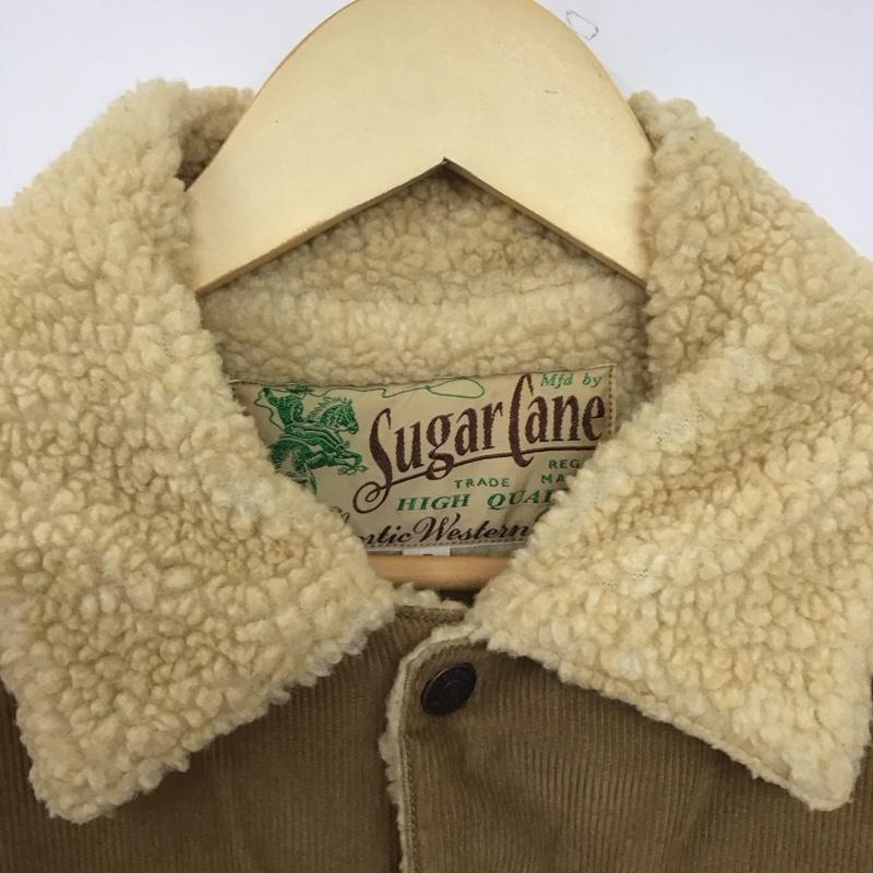 シュガーケーン SUGAR CANE ジャケット、上着 ジャンパー、ブルゾン sc13074 裏パイルボアショート丈コーデュロイランチジャケット L 無地 ベージュ / ベージュ /  メンズ USED 古着 中古 10147877