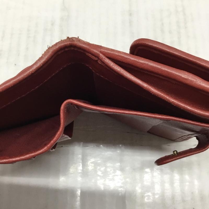 ミュウミュウ miu miu 財布 二つ折り マテラッセ ロゴ、文字 赤 / レッド /  レディース USED 古着 中古 10113769
