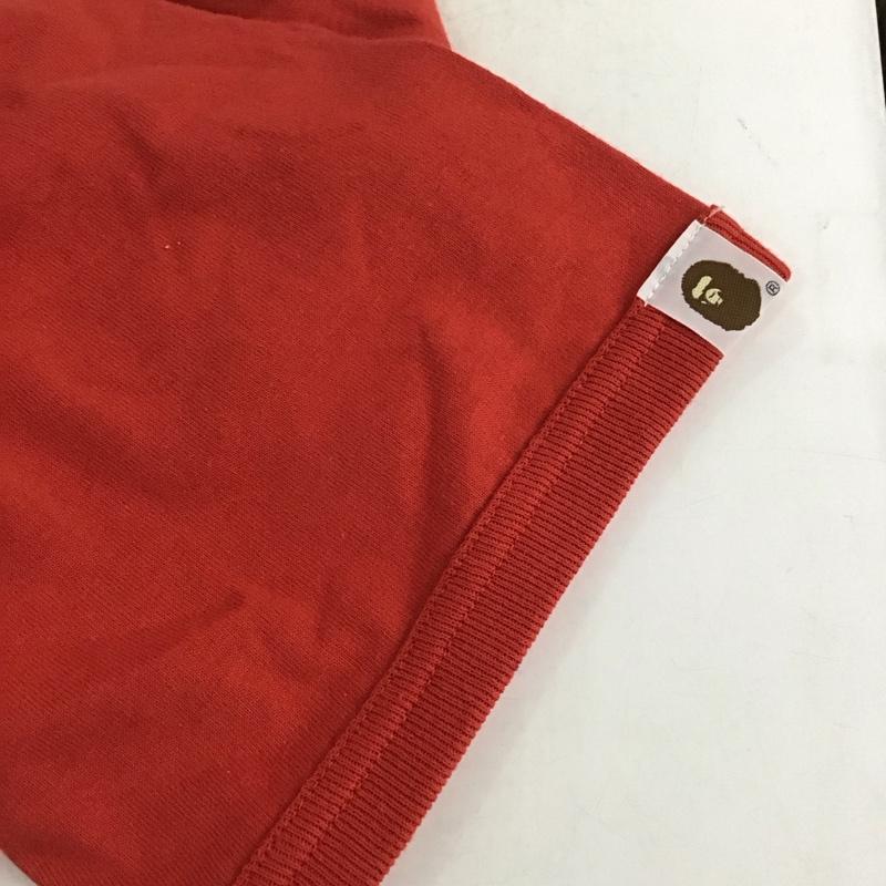 アベイシングエイプ A BATHING APE Tシャツ 半袖 半袖カットソー プリントTシャツ クルーネックカットソー M プリント 赤 / レッド /  メンズ USED 古着 中古 10133349