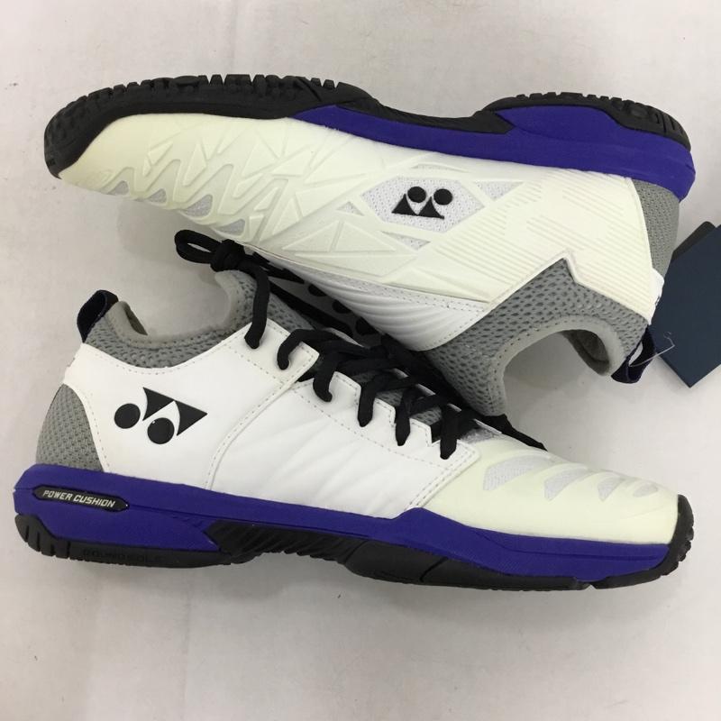 ヨネックス YONEX スニーカー スニーカー SHTF3MGC パワークッションフュージョンレブ3メンGC テニスシューズ 箱有 25cm 25.0cm ロゴ、文字 白 / ホワイト / X 青 / ブルー / X 灰 / グレー /  レディース USED 古着 中古 10147958