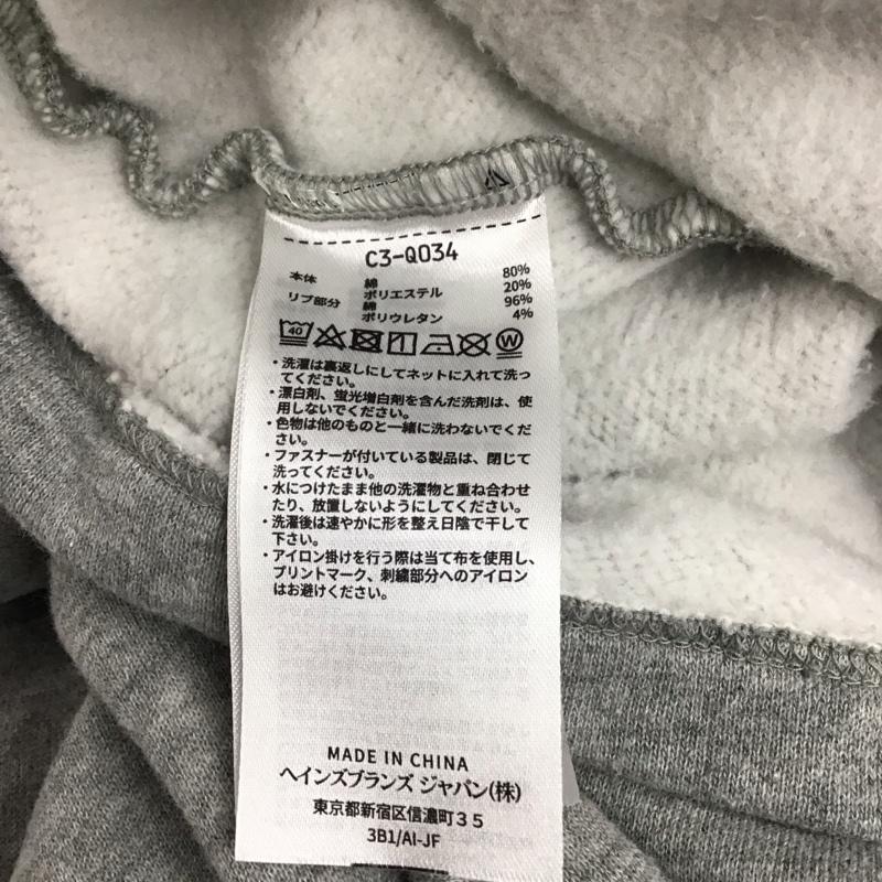チャンピオン Champion トレーナー 七分袖 c3-q034 M プリント X 刺繍 灰 / グレー /  メンズ USED 古着 中古 10121754