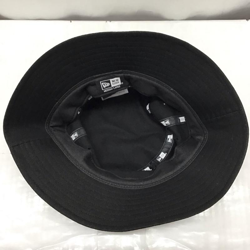 ニューエラ NEW ERA 帽子 ハット バケットハット ロゴ、文字 黒 / ブラック /  メンズ USED 古着 中古 10115064
