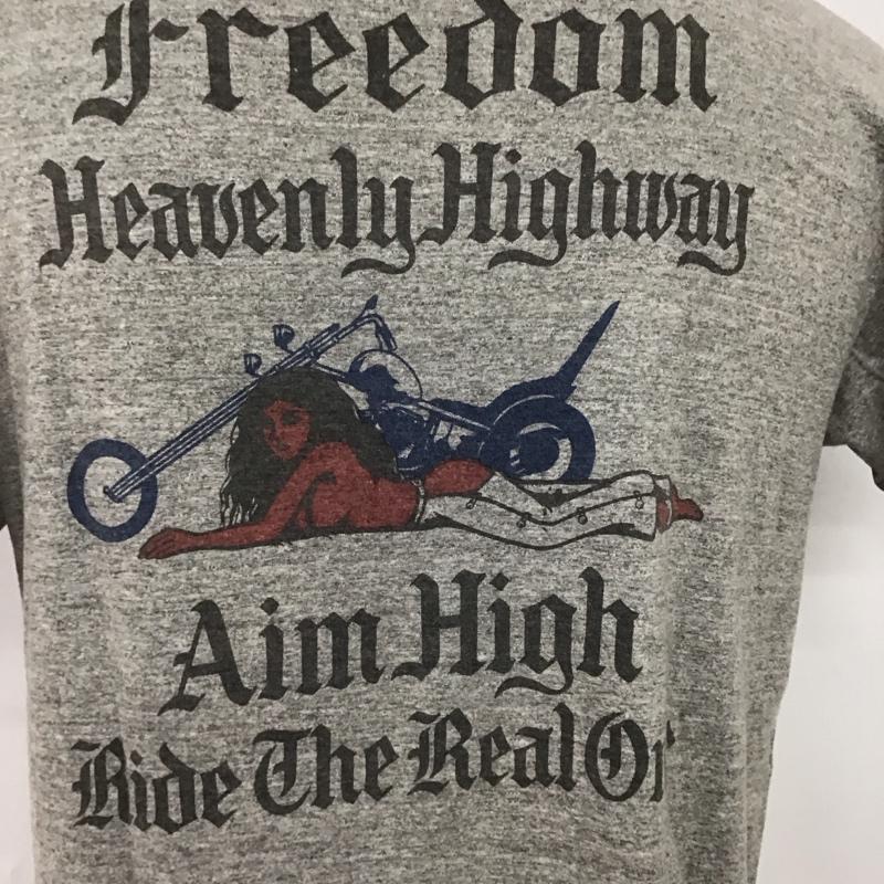 クーティー COOTIE Tシャツ 半袖 クルーネック バックプリント M ロゴ、文字 灰 / グレー /  メンズ USED 古着 中古 10107529