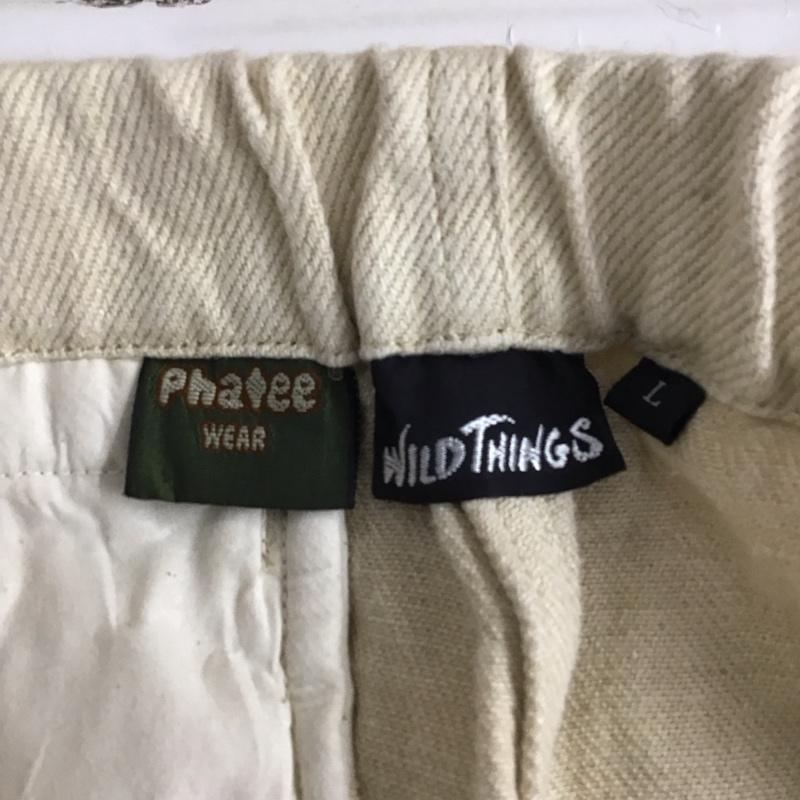 ワイルドシングス WILD THINGS パンツ ショートパンツ ショートパンツ ハーフパンツ カジュアルパンツ デニムパンツ L 無地 アイボリー / アイボリー /  メンズ USED 古着 中古 10120070