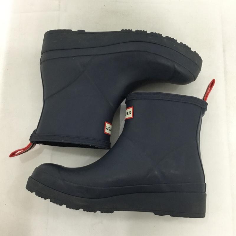 ハンター HUNTER 長靴、レインシューズ 長靴、レインシューズ WFS2020RMA ORIGINAL PLAY BOOT SHORT UK4 US：6 ロゴ、文字 紺 / ネイビー /  レディース USED 古着 中古 10148414