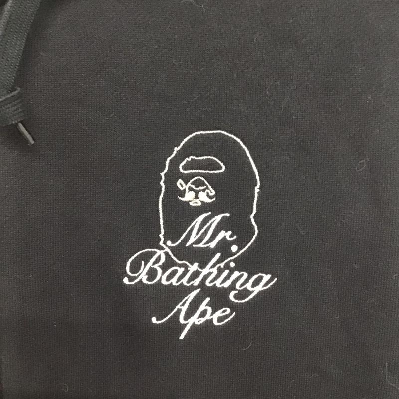 アベイシングエイプ A BATHING APE パーカー 長袖 ジップアップジャケット パーカージャケット アウター M ロゴ、文字 黒 / ブラック /  メンズ USED 古着 中古 10132084