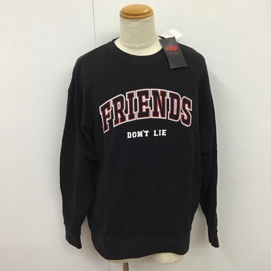 ベーセーストック B.CSTOCK トレーナー 長袖 STRANGER THINGS L プリント 黒 / ブラック /  メンズ USED 古着 中古 10121890