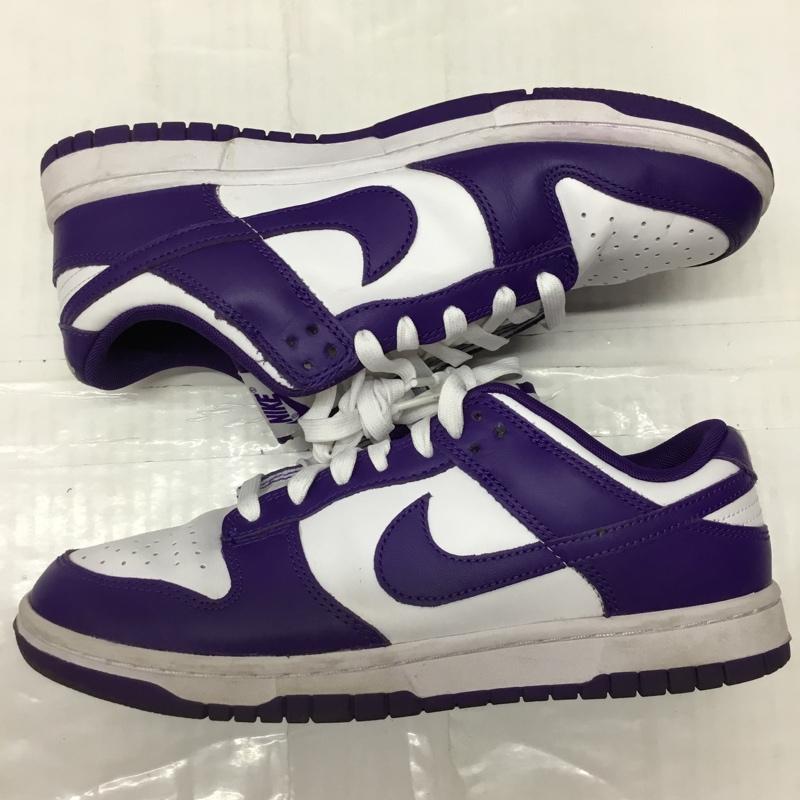 ナイキ NIKE スニーカー スニーカー DD1391 104 DUNK LOW RETRO 26.5cm 箱有 26.5cm ロゴ、文字 白 / ホワイト / X 紫 / パープル /  メンズ USED 古着 中古 10110574