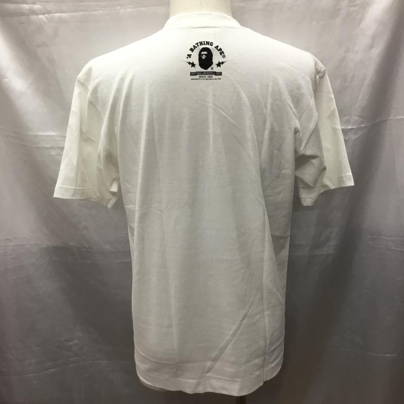 ベイプ BAPE Tシャツ 半袖 半袖カットソー プリントTシャツ クルーネックカットソー M ロゴ、文字 白 / ホワイト /  メンズ USED 古着 中古 10114085