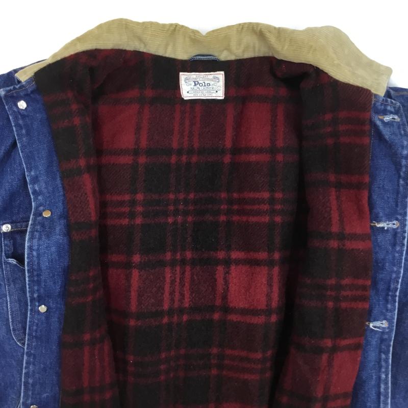 ラルフローレン RALPHLAUREN ジャケット、上着 ジャケット、ブレザー 80 s デニムジャケット L 無地 X チェック インディゴ / インディゴ /  メンズ USED 古着 中古 10117341