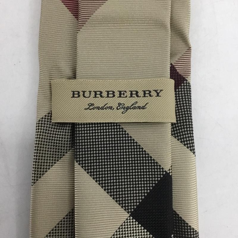 バーバリー BURBERRY ネクタイ ネクタイ 箱有 シルク チェック ベージュ / ベージュ /  メンズ USED 古着 中古 10133195