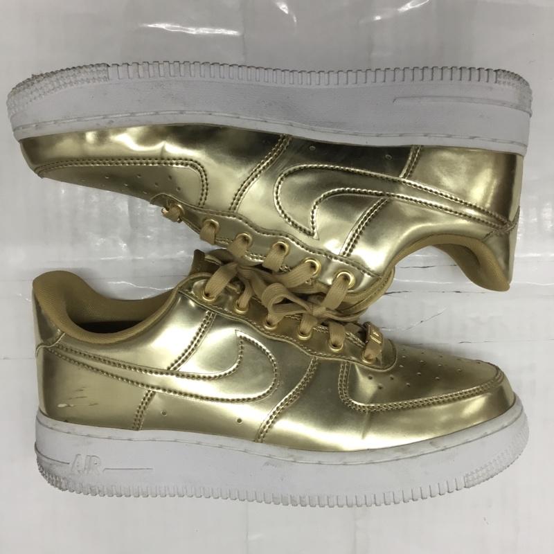 ナイキ NIKE スニーカー スニーカー CQ6566-700 WMNS AIR FORCE 1 SP 24.5cm 24.5cm ロゴ、文字 金 / ゴールド /  レディース USED 古着 中古 10113516