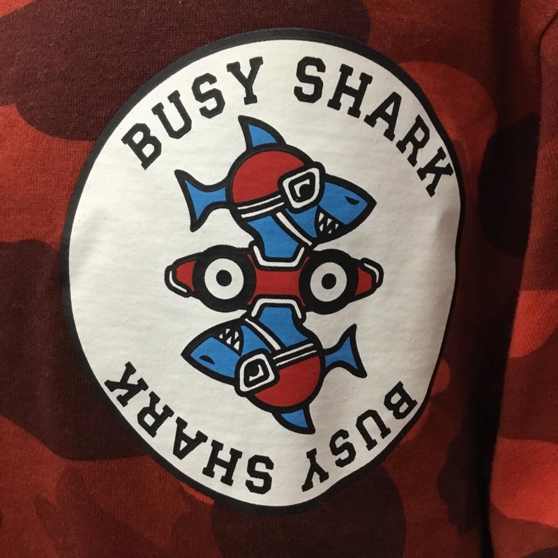 アベイシングエイプ A BATHING APE Tシャツ 長袖 001LTI301007M BUSY SHARK ロンT カモ柄 迷彩 L ワンポイント マルチカラー / マルチカラー /  メンズ USED 古着 中古 10121248