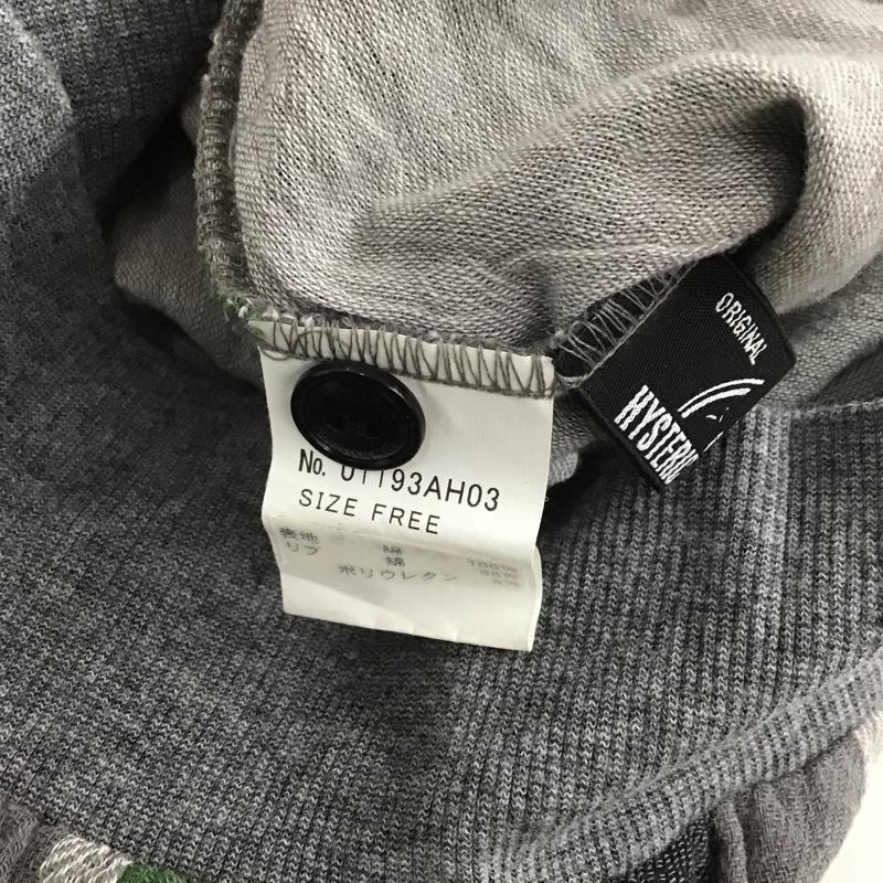 ヒステリックグラマー HYSTERIC GLAMOUR カットソー 長袖 01193ah03 長袖プルオーバーブラウス 長袖チェックシャツ ワイドネックカットソー FREE チェック マルチカラー / マルチカラー /  レディース USED 古着 中古 10106292