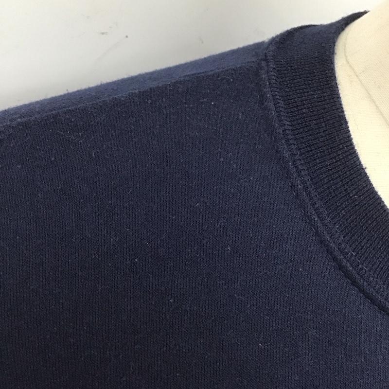 古着 USED トレーナー 長袖 長袖トレーナー スウェット クルーネック リブスウェットカットソー 古着 XL ロゴ、文字 紺 / ネイビー /  メンズ USED 古着 中古 10124702