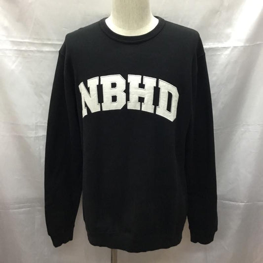ネイバーフッド NEIGHBORHOOD トレーナー 長袖 212FPNH-CSM02 S ロゴ、文字 黒 / ブラック /  メンズ USED 古着 中古 10108959