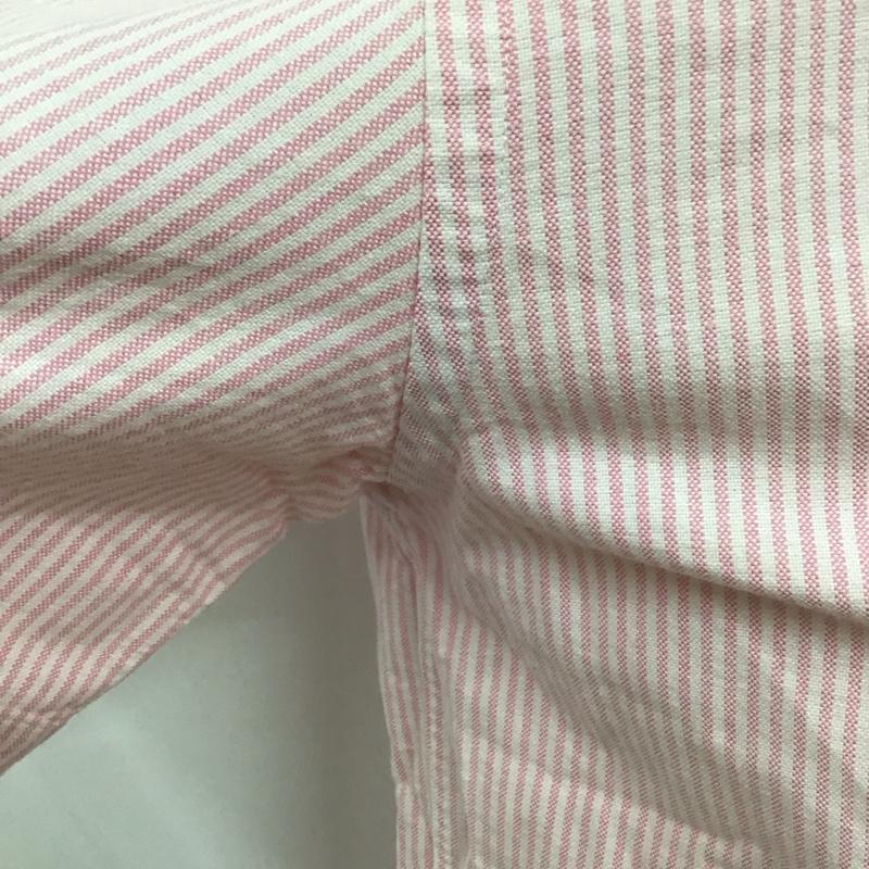 ステューシー STUSSY シャツ、ブラウス 半袖 半袖シャツ ストライプシャツ ボタンダウンシャツ M ストライプ 白 / ホワイト / X 桃 / ピンク /  メンズ USED 古着 中古 10112089