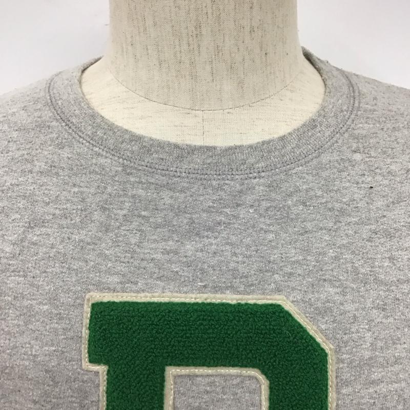 古着 USED トレーナー 長袖 長袖トレーナー スウェット クルーネック リブスウェットカットソー L ロゴ、文字 灰 / グレー /  メンズ USED 古着 中古 10124775