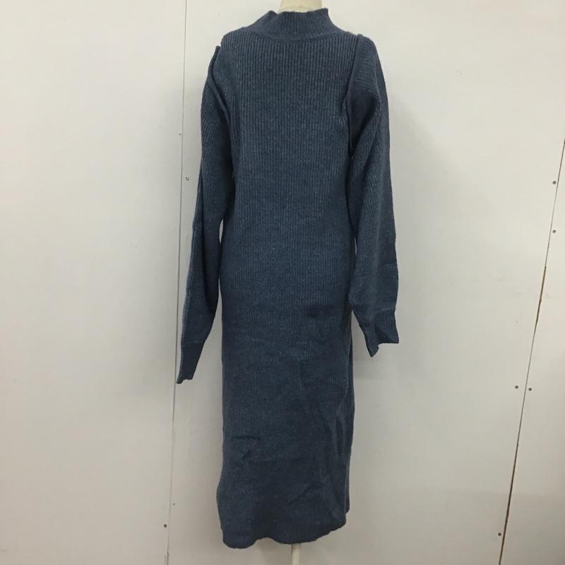 チコ CHICO ワンピース ロングスカート ニットワンピース FREE 無地 青 / ブルー /  レディース USED 古着 中古 10106149