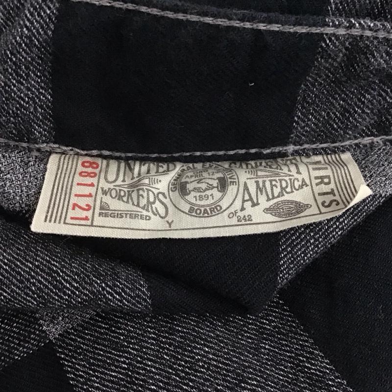 フリーホイーラーズ FREEWHEELERS シャツ、ブラウス 長袖 長袖シャツ チェックシャツ カラーシャツ チェック 黒 / ブラック / X 灰 / グレー /  メンズ USED 古着 中古 10140318