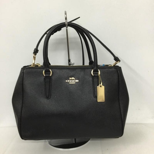 コーチ COACH ハンドバッグ ハンドバッグ F44958 サリー キャリーオール ショルダー 2WAY ロゴ、文字 黒 / ブラック /  レディース USED 古着 中古 10130789