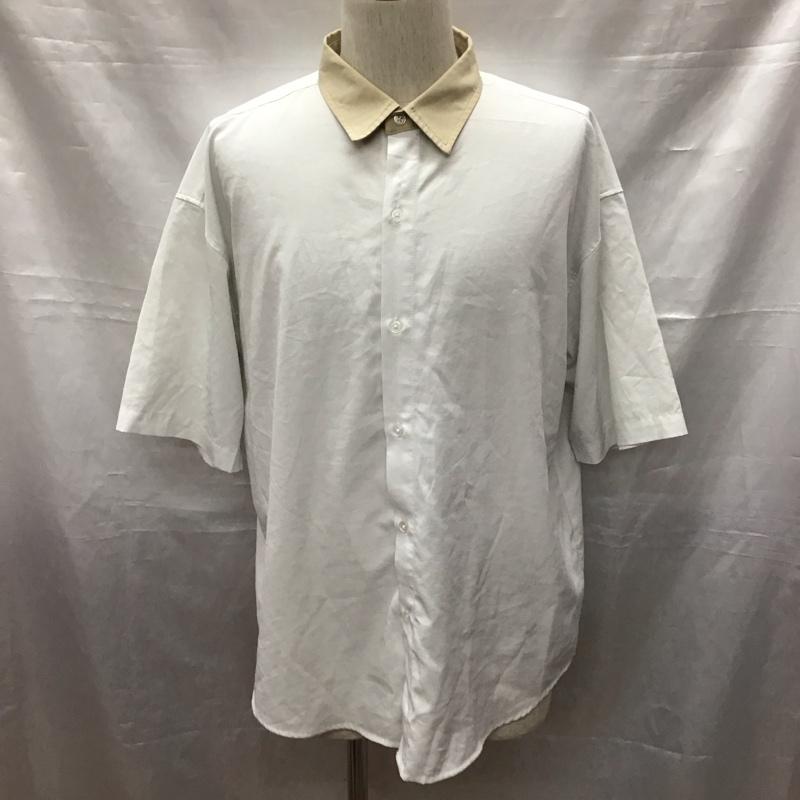 古着 USED シャツ、ブラウス 半袖 et220346 ビッグシルエットリラクシング5分袖クレリックシャツ ETELIO M 無地 ベージュ / ベージュ / X アイボリー / アイボリー /  メンズ USED 古着 中古 10117041