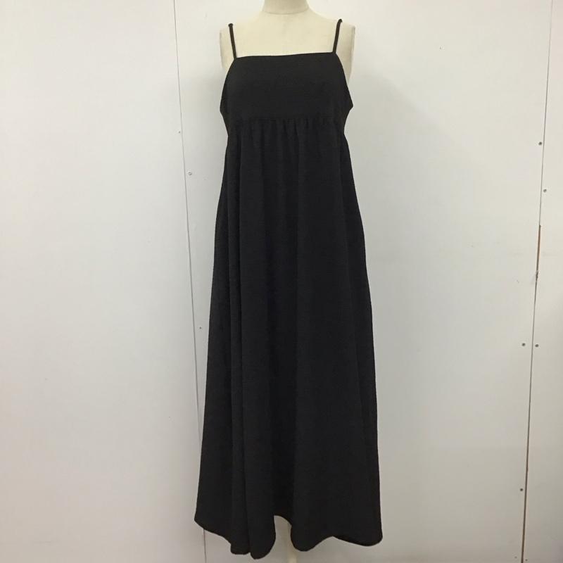 ローリーズファーム LOWRYS FARM ワンピース ロングスカート LF723008TK キャミワンピース FREE 無地 黒 / ブラック /  レディース USED 古着 中古 10121123