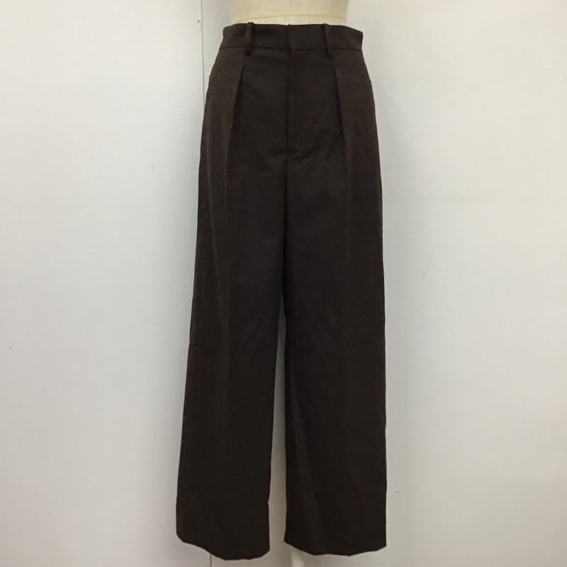 ビューティアンドユースユナイテッドアローズ BEAUTY&YOUTH UNITED ARROWS パンツ スラックス 1614-299-6120 ウールライク タック ストレートパンツ S 無地 ダークブラウン / ダークブラウン /  レディース USED 古着 中古 10114420