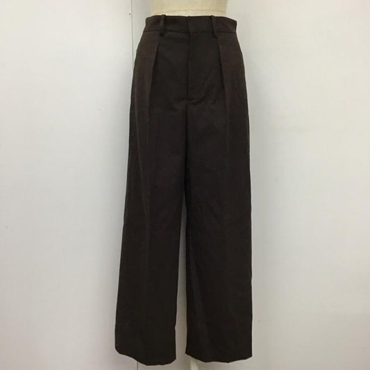 ビューティアンドユースユナイテッドアローズ BEAUTY&YOUTH UNITED ARROWS パンツ スラックス 1614-299-6120 ウールライク タック ストレートパンツ S 無地 ダークブラウン / ダークブラウン /  レディース USED 古着 中古 10114420
