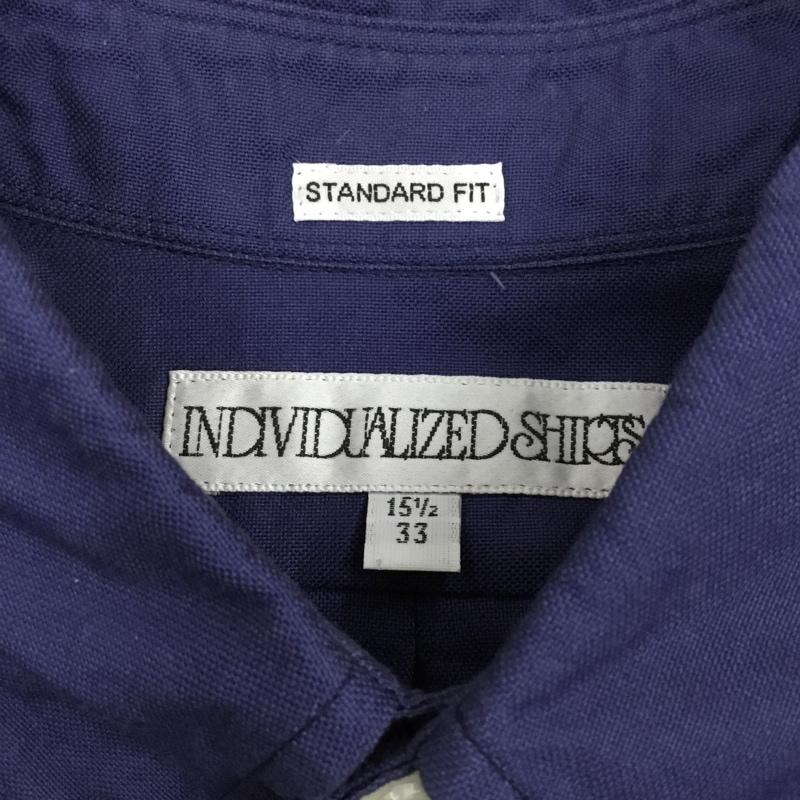 インディビジュアライズドシャツ INDIVIDUALIZED SHIRTS シャツ、ブラウス 長袖 ボタンダウンシャツ 無地 紺 / ネイビー /  メンズ USED 古着 中古 10108879
