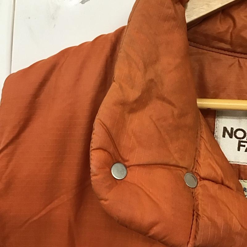 ザノースフェイス THE NORTH FACE ベスト ベスト ダウンベスト ノースリーブ 前ボタン 70s 80s L 無地 橙 / オレンジ /  メンズ USED 古着 中古 10129873