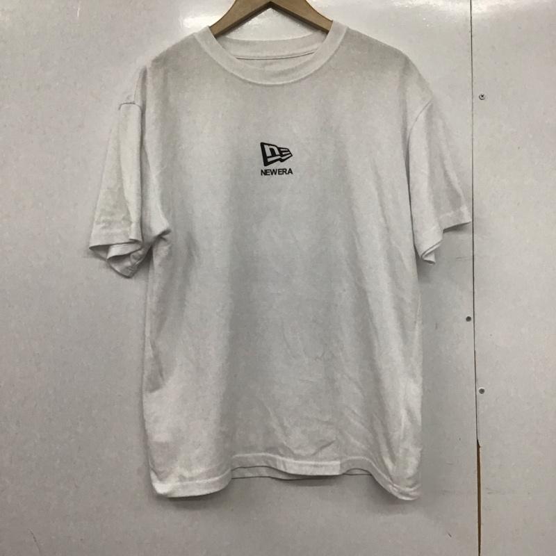 ニューエラ NEW ERA Tシャツ 半袖 半袖カットソー プリントTシャツ クルーネックカットソー L ロゴ、文字 白 / ホワイト /  メンズ USED 古着 中古 10146762