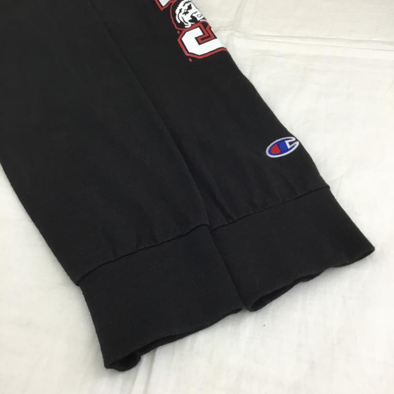チャンピオン Champion Tシャツ 長袖 a603-5795 Champion 長袖 プリントTシャツ M ブラック M プリント 黒 / ブラック /  メンズ USED 古着 中古 10127549