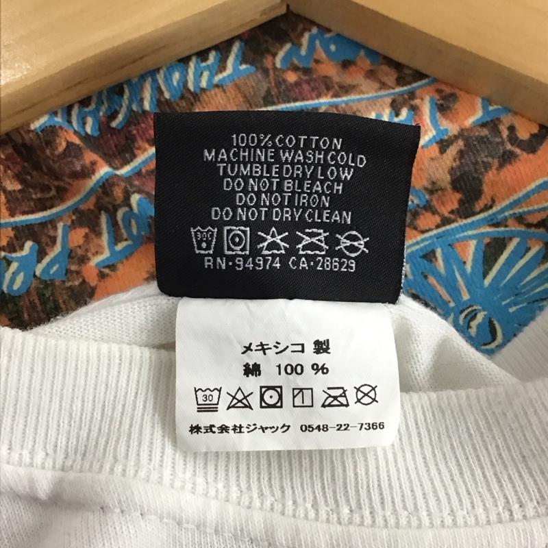 ステューシー STUSSY Tシャツ 半袖 半袖カットソー プリントTシャツ クルーネックカットソー S プリント 白 / ホワイト /  メンズ USED 古着 中古 10136251