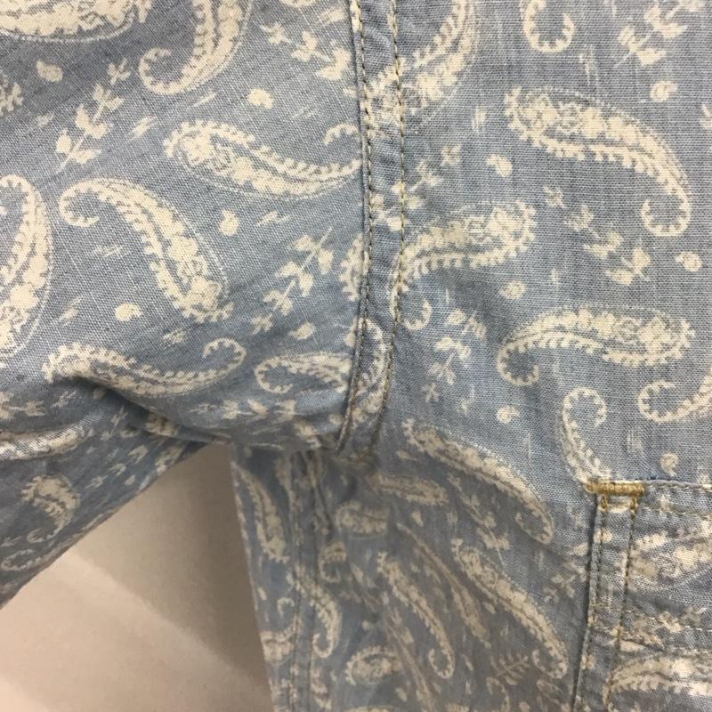 シュガーケーン SUGAR CANE シャツ、ブラウス 半袖 半袖シャツ プリントシャツ ポケットシャツ S ペイズリー 水色 / ライトブルー /  メンズ USED 古着 中古 10126532